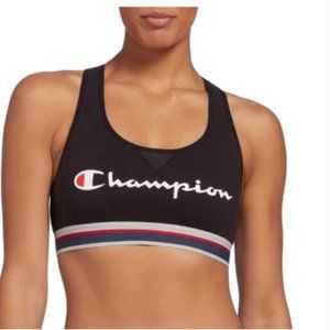 Champion Logo-Print Cutout Racerback Sports Bra